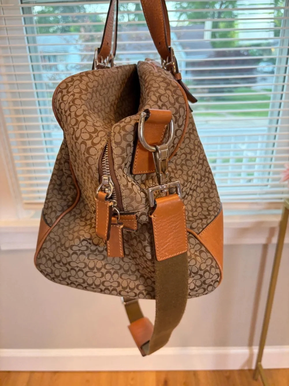 RARE Coach Signature Transatlantic Weekender Duffle Bag - Picture 3 of 16
